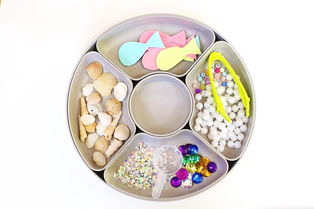 Sparkling Mermaid Bait Sensory Tray (That Your Kids Will Talk About for Days)