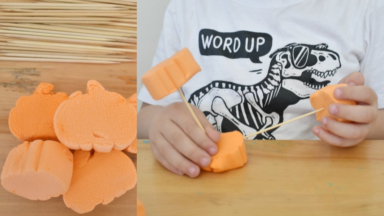 Pumpkin Marshmallow Building.