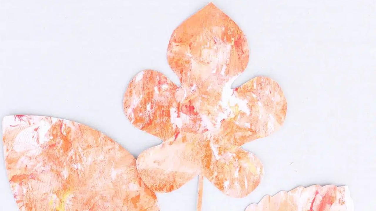 Shaving Cream Fall Leaves.