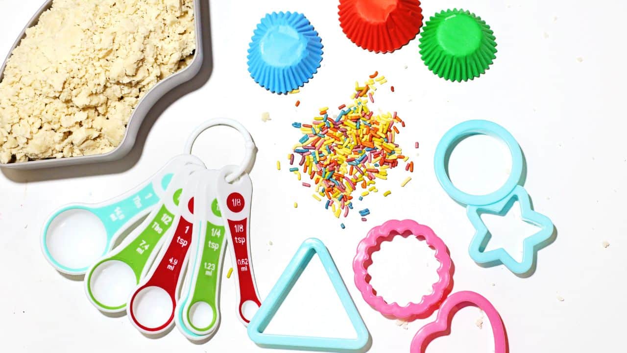 bakery sensory bin supplies.