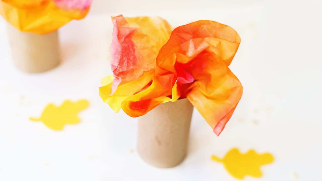 Easy, Low-Prep Coffee Filter Fall Tree Craft