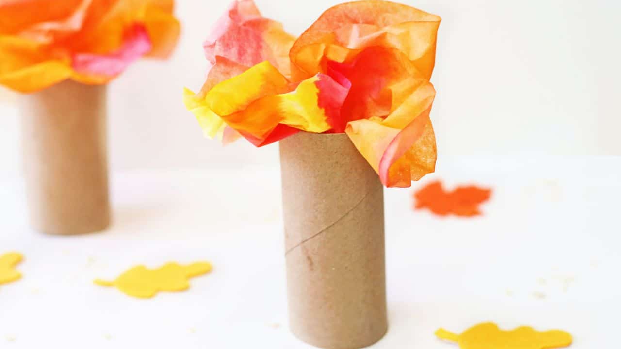 coffee filter fall tree playing.