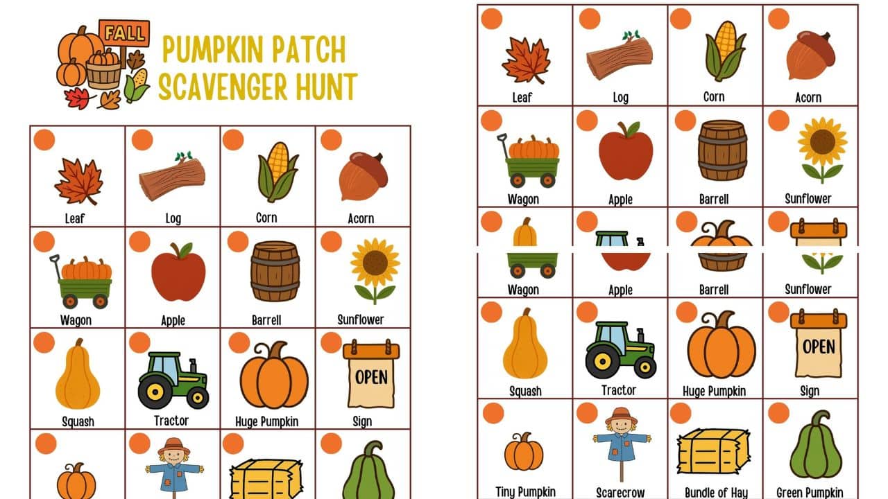 Fall Finds: Pumpkin Patch Scavenger Hunt