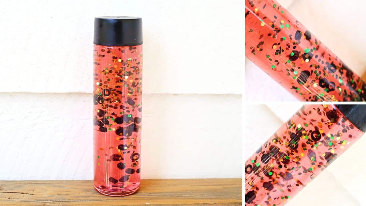 watermelon summer sensory bottle.