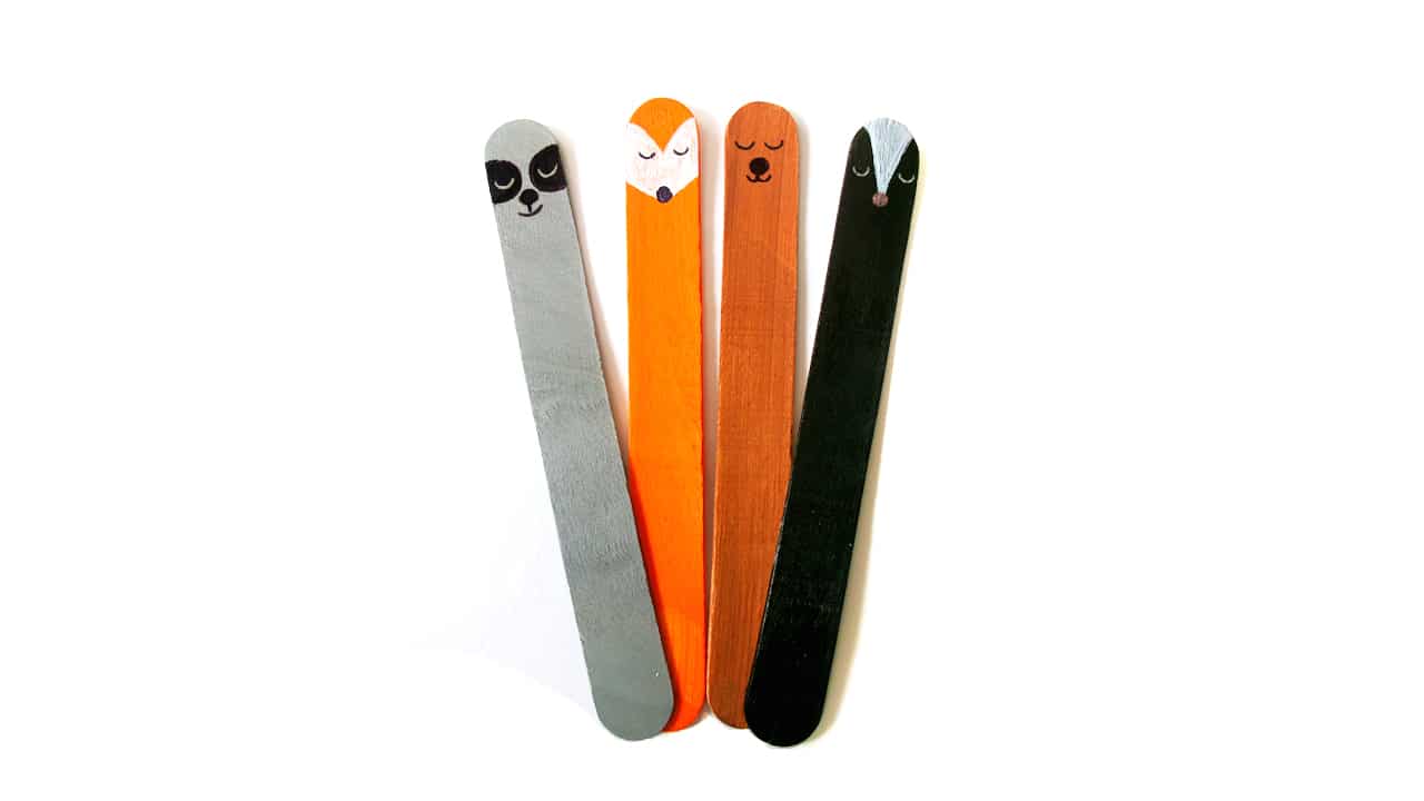 Craft Stick Woodland Animal Crafts.
