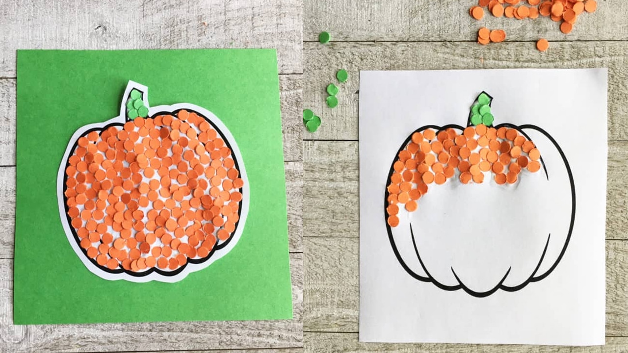 Dot Pumpkin Art.