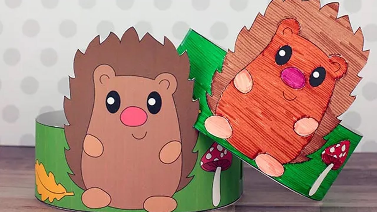 Hedgehog Paper Hat.