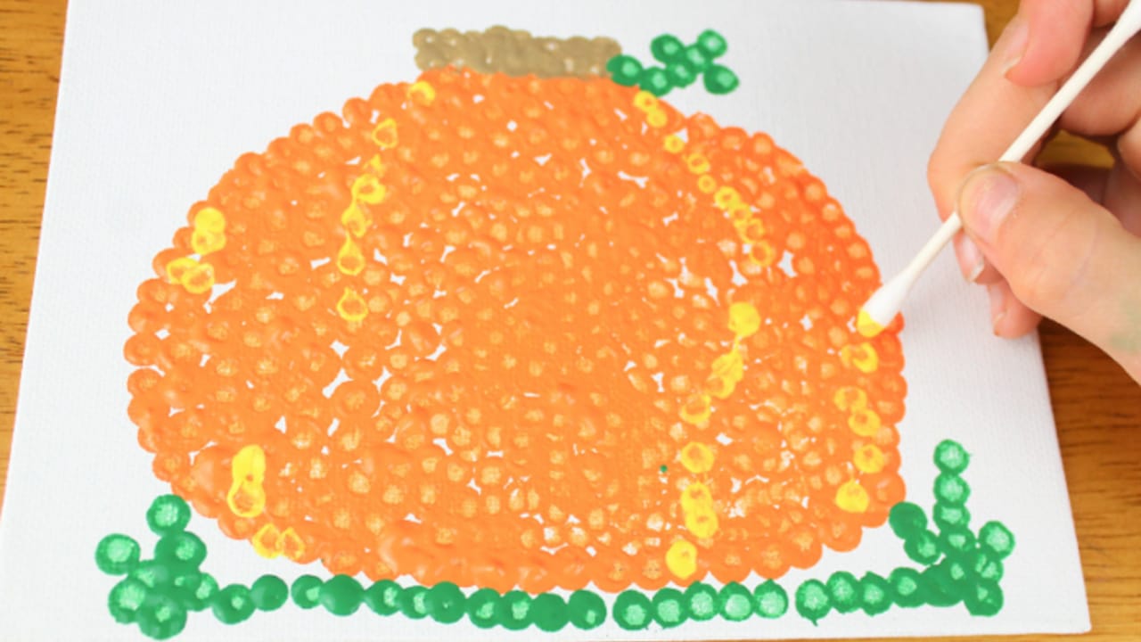 How to Make Pumpkin Art with Pointillism.