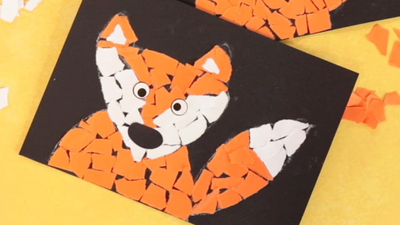 Paper Collage Fox Craft.