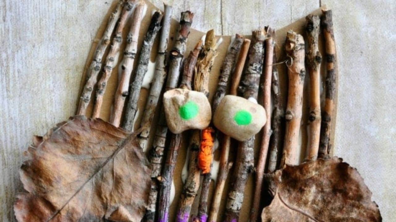 stick owl craft.